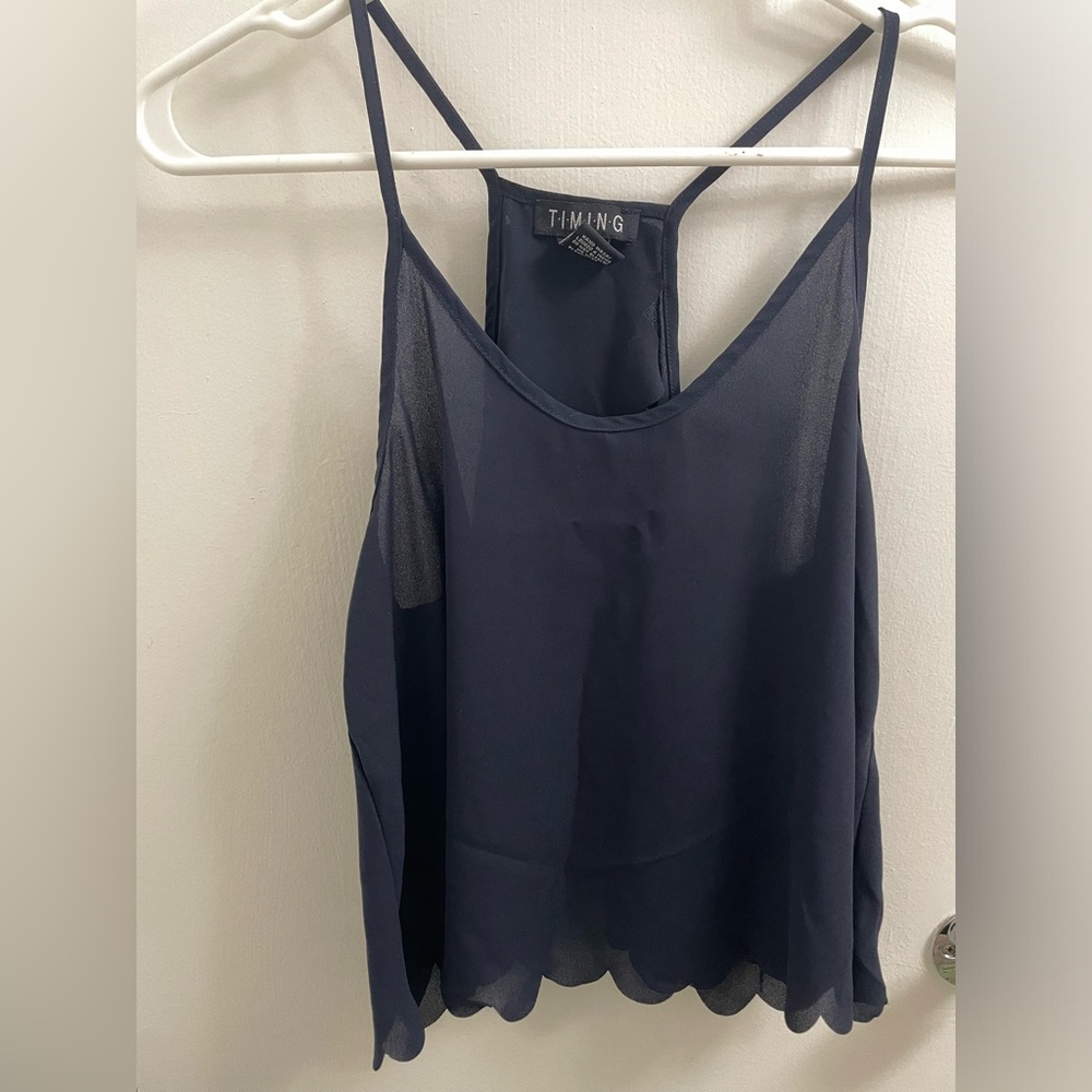 Timing Cami with scalloped edge detail